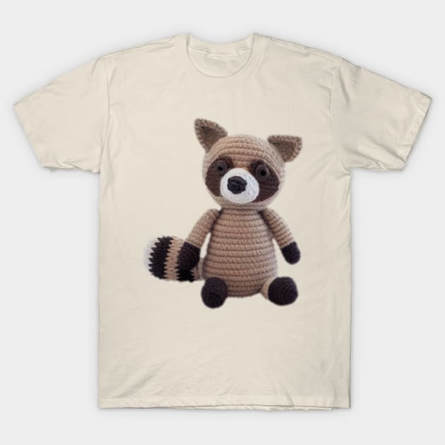 Crochet Raccoon Baby Toy T-Shirt by Tellingmoon